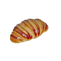 Freshly Baked Croissant With Golden Brown Shiny Glaze And Flaky Buttery Layers