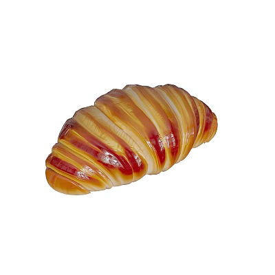Freshly Baked Croissant With Golden Brown Shiny Glaze And Flaky Buttery Layers 3d model