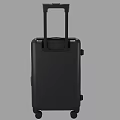 Black Hard Shell Suitcase With Open Lid Telescopic Handle Wheels And Internal Compartments 3d model