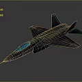 Sleek Dark Military Fighter Jet With Blue Cockpit And Aerodynamic Design
