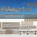 Various Wooden Garden Fences With Different Styles And Natural Designs For Outdoor Use