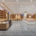 Tobacco and Liquor Store Interior With Bright Lighting Neatly Arranged Display Shelves And Product Racks