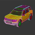 Yellow SUV with Black Roof Modern Exterior Design and Sleek Headlights