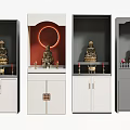 Buddhist Altar Cabinet With Buddha Statue Various Designs And Decorative Cabinet Doors