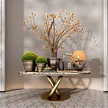 CCD Hotel End View Table Ornaments Floriculture Moss Combination 3d model