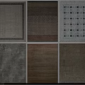 Square Rugs With Various Patterns Neutral Colors And Modern Designs For Home Decor 3d model