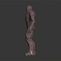 Iron Man Game Movie Character In Metallic Armor With Glowing Chest Circle Standing Pose