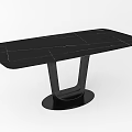 Sleek Black Modern Dining Tables With Varied Base Structures And Contemporary Design Style 3d model