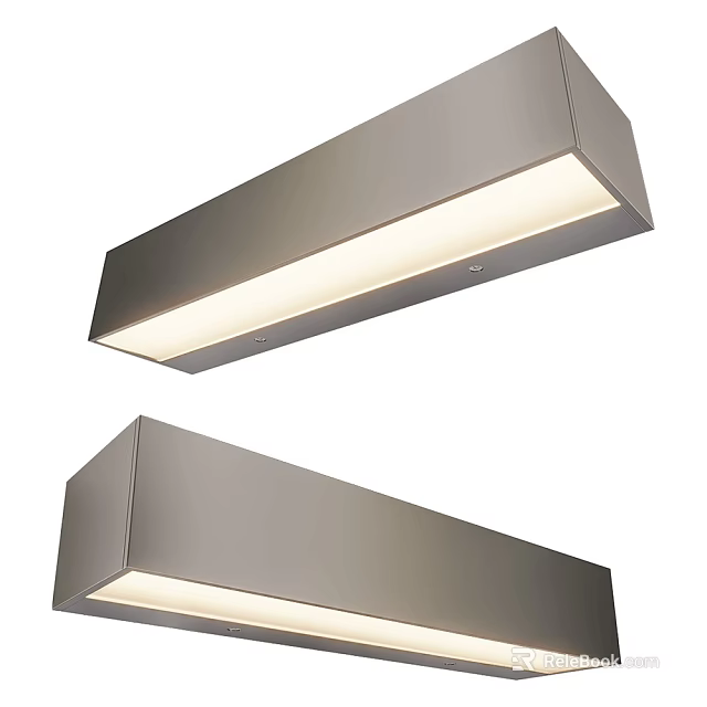 Modern Rectangular Ceiling Lights With Sleek Design And Bright Illumination 3d model 