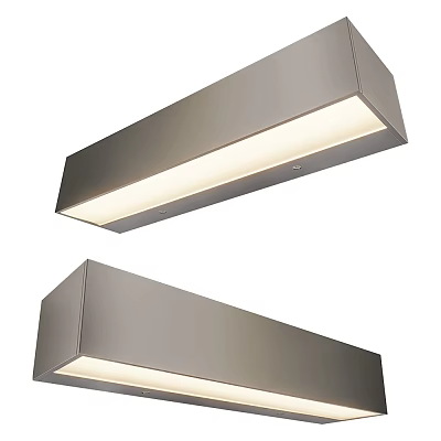 Modern Rectangular Ceiling Lights With Sleek Design And Bright Illumination 3d model