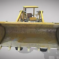 Heavy Duty Yellow Loader Vehicle With Big Tires And Front Bucket