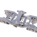 Railway Bogie Metal Structure With Springs And Wheels For Train Components 3d model