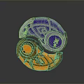 Yin and Yang Diagram Eight Diagrams Yin and Yang Fish Tai Chi Eight Diagrams Tai Chi Diagram Eight Diagrams Yin and Yang Eight Diagrams 3d model