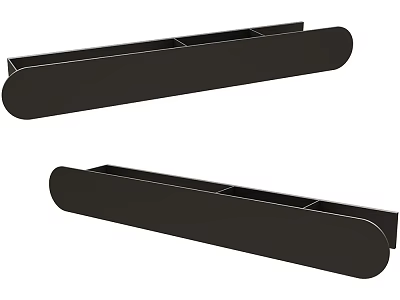 Black Wall Mounted Bathroom Storage Shelves 3d model