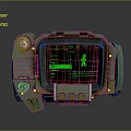 Modern game machine beep kid handheld game machine radiation 3d model