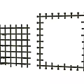 Wooden Fence With Different Styles Square Grid And Frame Structure Decorative Top Spikes