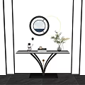 Modern End Desk 3d model