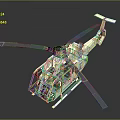 White Helicopter With Main Rotor Tail Rotor And Streamlined Body Structure Design 3d model