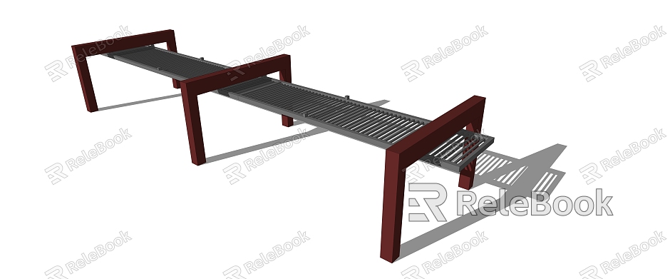 Now the outdoor landscape corridor structure model