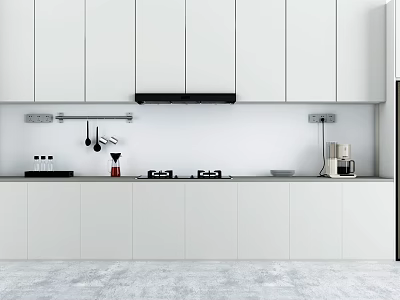 Modern Wine Cabinet in Open Modern Kitchen with Sleek Storage and Glass Door Design 3d model