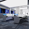 Command Center Monitoring Office 3d model