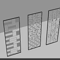Modern Black And White Geometric Pattern Room Dividers For Interior Decoration