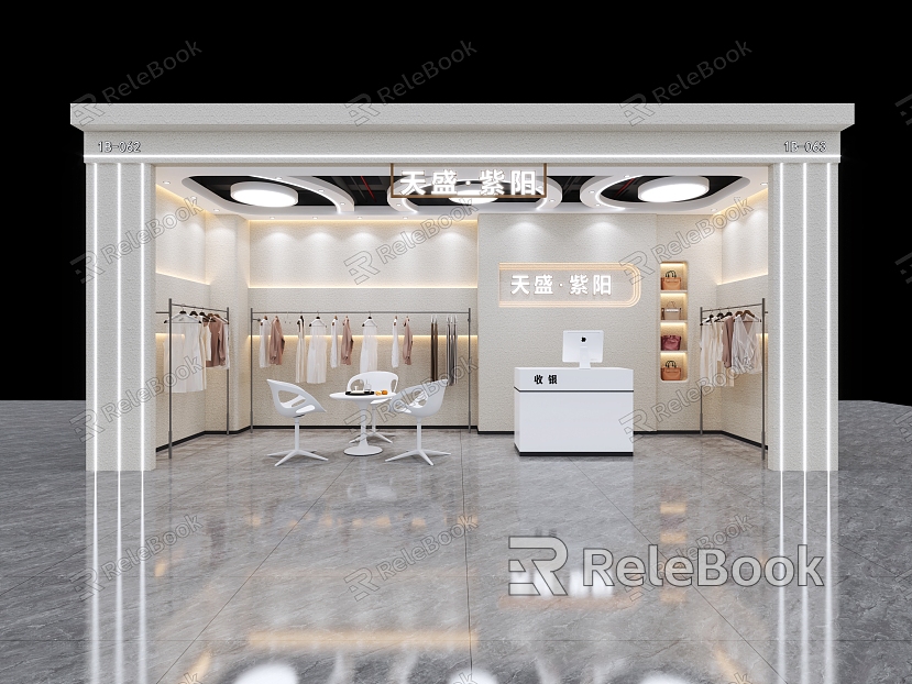 Modern Clothing Store Clothing Store Door Head model