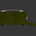 Military Weapon Accessory With Green Casing Portable Handle Heat Sink And Open Small Compartment