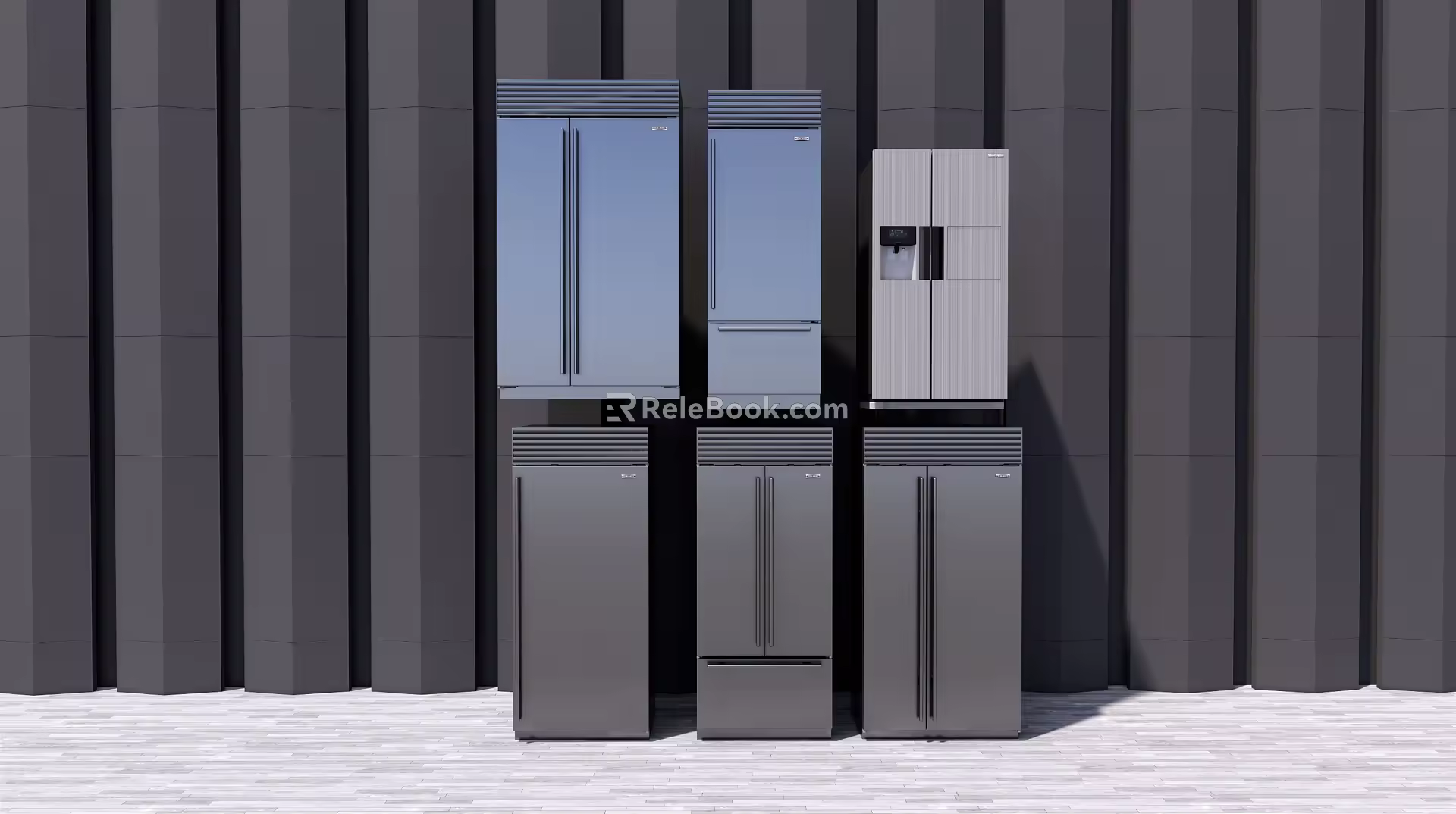 Modern refrigerator 3d model