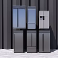 Modern refrigerator 3d model
