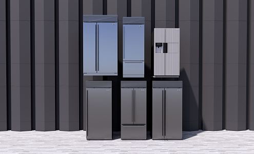 Modern refrigerator 3d model