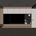 Sleek Modern TV Console Wall Unit With Storage Drawers And Floating Shelves