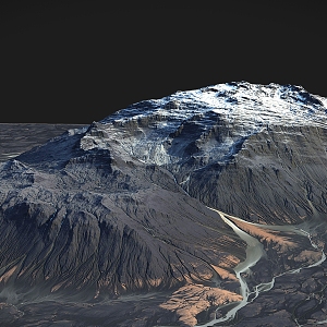 Volcano Iceland Montenegro extinct volcano glacial karst landform mountain canyon plateau canyon 3d model