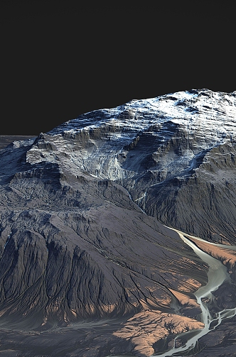 Volcano Iceland Montenegro extinct volcano glacial karst landform mountain canyon plateau canyon 3d model