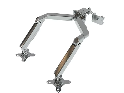 Ergonomic Adjustable Metal Monitor Arm Bracket With Sturdy Flexible Mounting Base 3d model