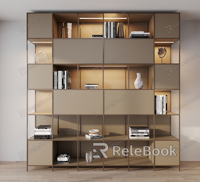 Modern Bookcase Bookshelf model