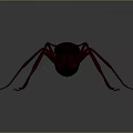 Realistic Red Ant 3D Model Rendering on Black Background with Detailed Legs