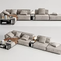 Modern Corner Sofa Minotti Multiplayer Sofa Multiplayer Sofa 3d model
