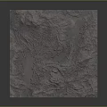 Gray Stone Slab With Natural Textured Surface And Square Shape