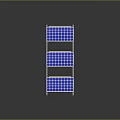 Solar Panels Array Installation With Blue Photovoltaic Cells For Renewable Energy