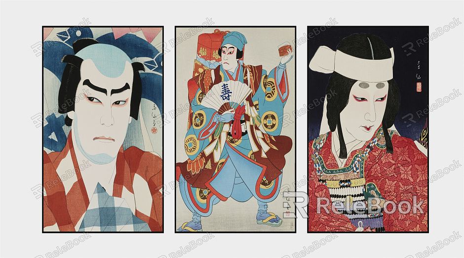 Japanese-style figure painting Ukiyo-e model