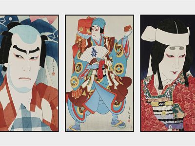 Japanese-style figure painting Ukiyo-e model