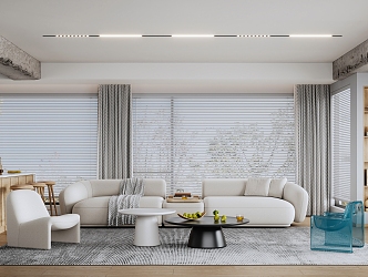 modern living room home living room 3d model