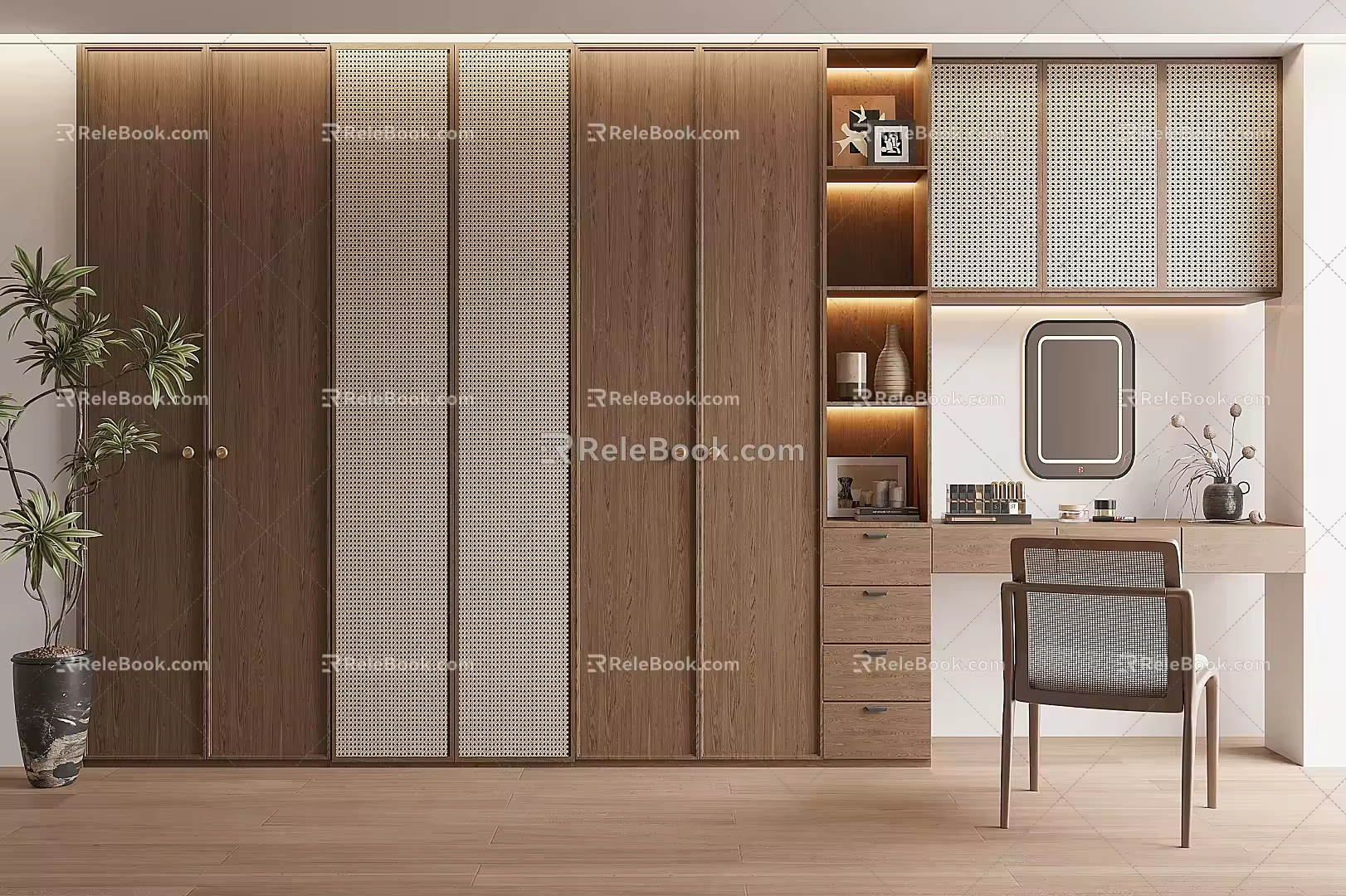 Middle style wardrobe 3d model