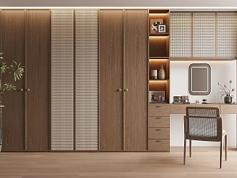 Middle style wardrobe 3d model