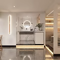 Stylish Beauty Salon Interior Design With Modern Chairs Mirrors Shelves And Warm Lighting