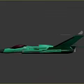 Green Fighter Jet With Distinctive Design And Details 3d model