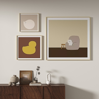 Nordic Minimalist Decorative Painting 3d model