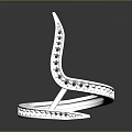 Silver Fashion Ring With Diamond Inlaid Unique Design For Women Accessories