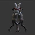 Dynamic Rabbit Like Creatures Wearing Red Goggles And Badge Outfits Dancing Together